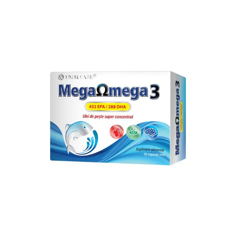 Cosmopharm Mega Omega 3 Ulei De Peste Super Concentrat, 30 capsule COSMO PHARM — preț și oferte