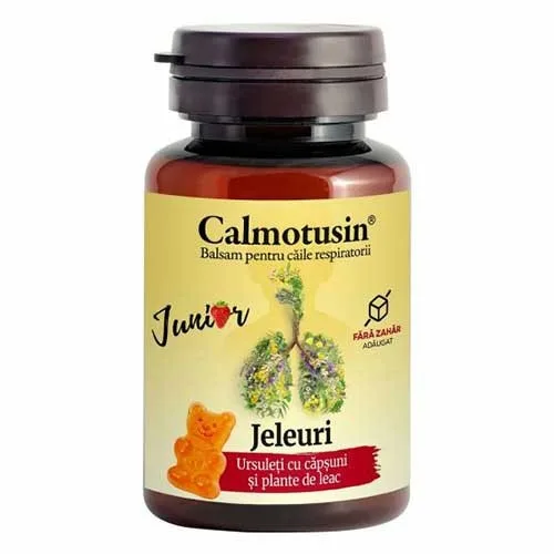 Calmotusin Junior Jeleuri Capsuni 20buc/100gr Dacia Plant — preț și oferte