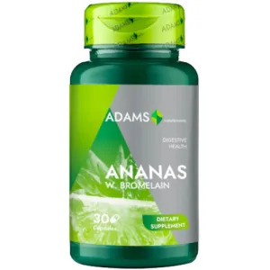 Ananas w. Bromelain, 30cps, Adams Supplements