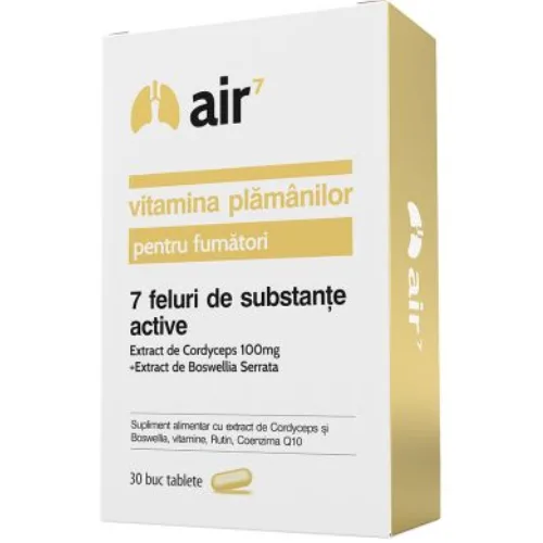 Air 7 Vitamina Plamanilor pentru Fumatori 30 cps Green Splid — preț și oferte
