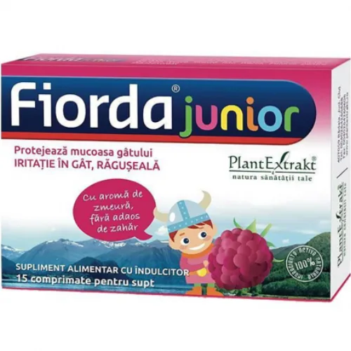 Fiorda Junior de Zmeura de Supt 15cpr Plantextract — preț și oferte
