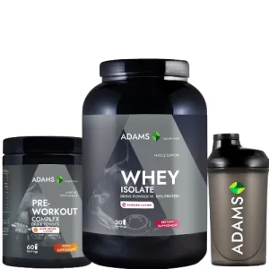 Pachet Whey Isolate Protein (zmeura) 908gr & PreWorkout Complex