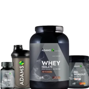 Pachet Izolat ciocolata + BCAA + PreWorkout + Shaker
