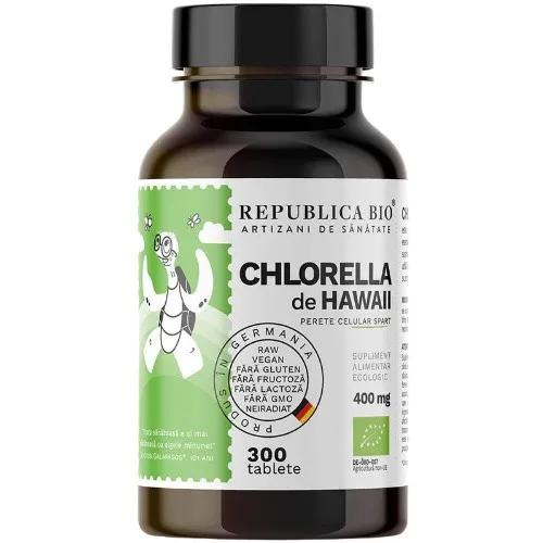 Chlorella Bio de Havaii, 400mg, 300tb, Republica Bio — preț și oferte