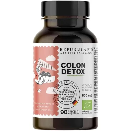 Colon Detox, Ecologic, 90 cps, Republica Bio — preț și oferte
