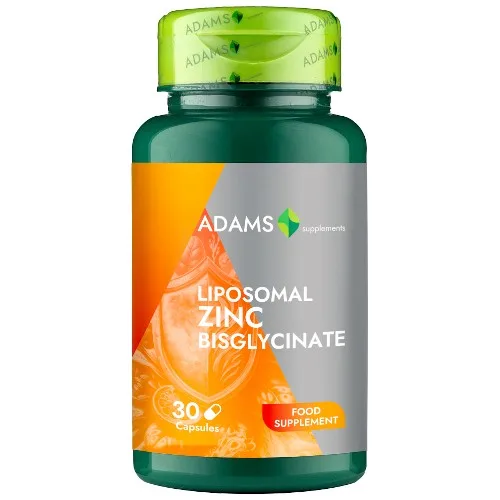 Zinc Bisglicinat Liposomal 50mg, 30cps, Adams Supplements — preț și oferte