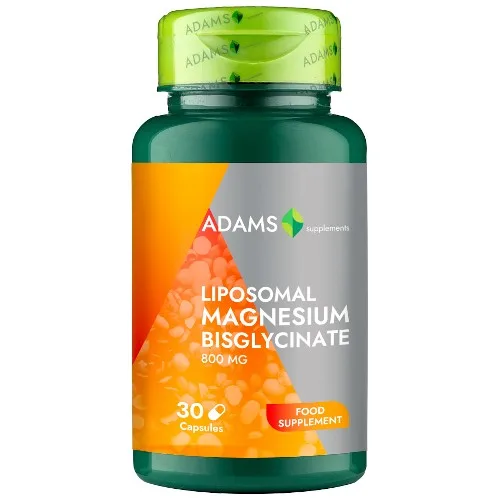 Bisglicinat de Magneziu Lipozomal 800mg, 30cps, Adams Supplements — preț și oferte