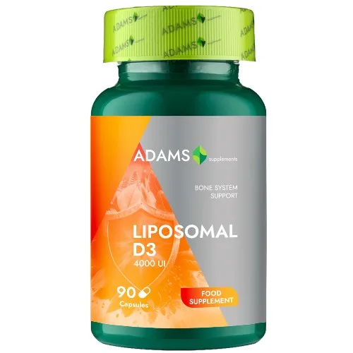 Liposomal D3 4000UI, 90cps, Adams Supplements — preț și oferte