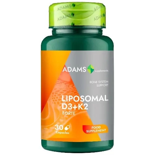 Liposomal D3 + K2 Forte, 30cps, Adams Supplements ADAMS VISION — preț și oferte