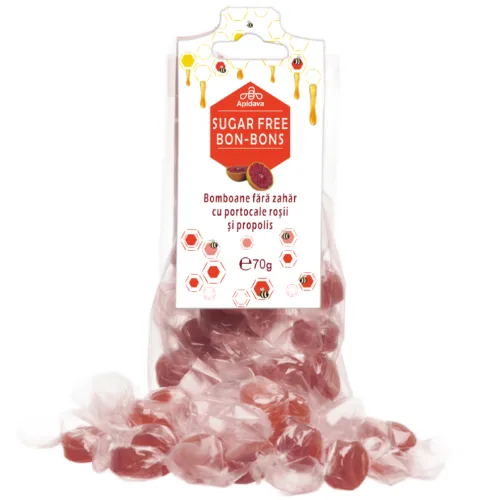 Bomboane Portocale Rosii Fara Zahar 100g, Apidava Apidava Cosmetic Line — preț și oferte