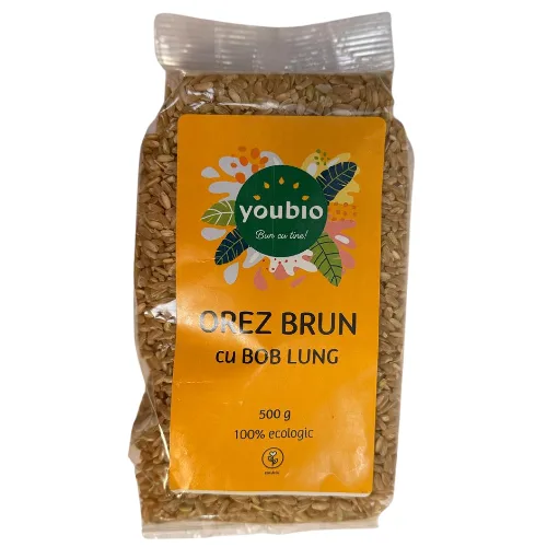 Orez brun lung, organic, 500gr, youbio — preț și oferte