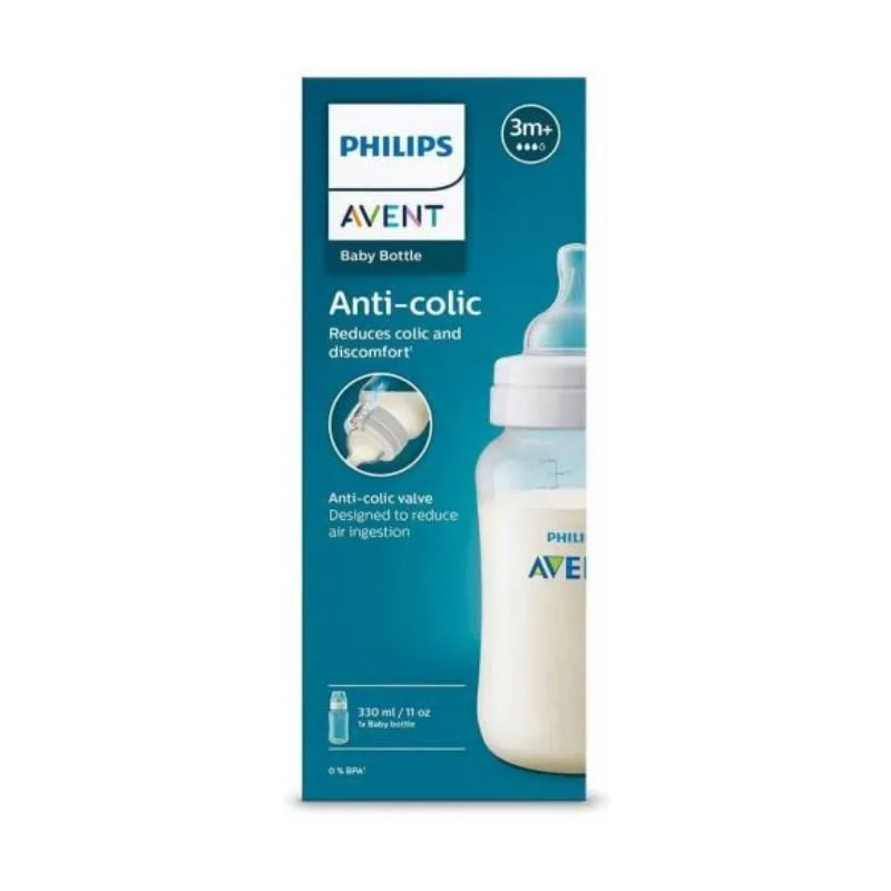Biberon anti-colici, tetina debit lent, 3luni+, SCY106/01, 330 ml, Philips Avent — preț și oferte