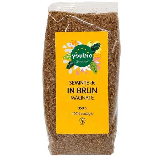 Seminte de in brun, organic, 500g, youbio — preț și oferte
