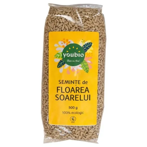 Seminte de floarea soarelui, organic, 500g, Youbio — preț și oferte