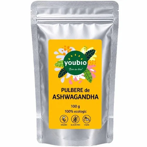 Ashwaghanda pulbere, organic, 100g, Youbio — preț și oferte