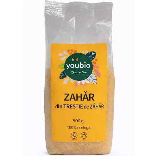 Zahar din trestie de zahar, organic, 500g, youbio — preț și oferte