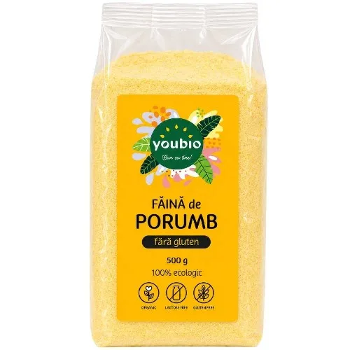Faina de porumb fara gluten, organic, 500g, youbio — preț și oferte