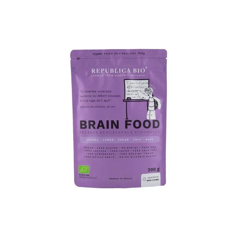 Republica BIO Brain Food, pulbere functionala ecologica, 200g — preț și oferte
