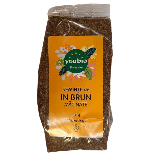Seminte in brun pisate, organic, 350gr, youbio — preț și oferte