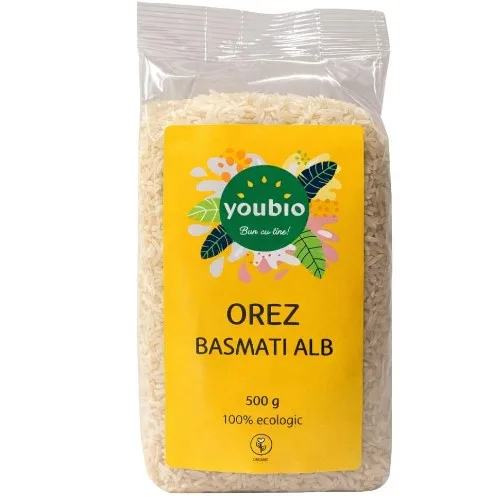 Orez basmati alb, organic, 500g, Youbio — preț și oferte