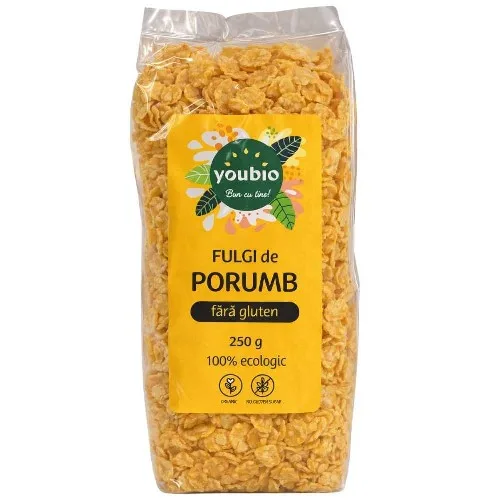Fulgi de porumb, fara gluten, organic 250g, youbio — preț și oferte