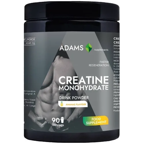 Creatina monohidrata (ananas), 400gr, Adams — preț și oferte