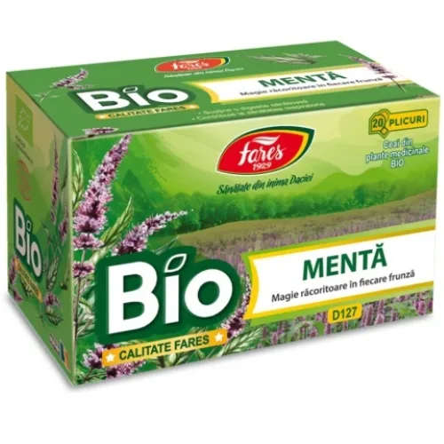 Ceai Menta Bio 20pl Fares — preț și oferte