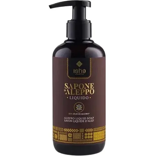 Sapun lichid de alep cu 25% ulei de dafin, 250ml, Isha — preț și oferte