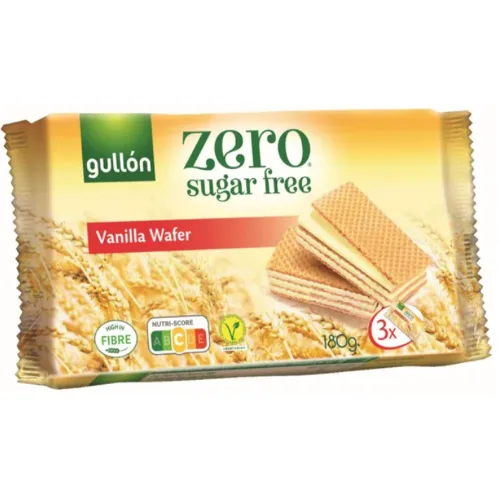 Napolitane cu Indulcitor fara Zahar cu Crema de Vanilie 180gr Gullon — preț și oferte