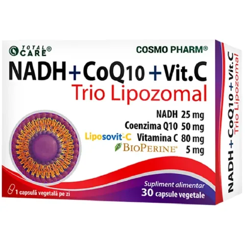 NADH+Coenzima Q10+Vitamina C 30cps Cosmopharm — preț și oferte