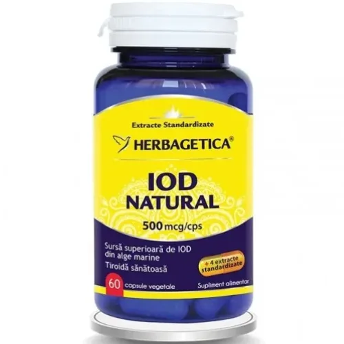 Iod Natural 60cps Herbagetica — preț și oferte