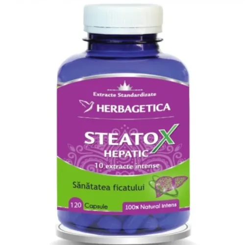 Steatox Hepatic 120cps Herbagetica — preț și oferte