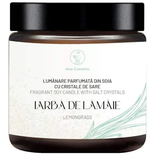 Lumanare Parfumata cu cristale de Sare, Iarba si Lamaie, 100ml, Idea Cosmetics — preț și oferte
