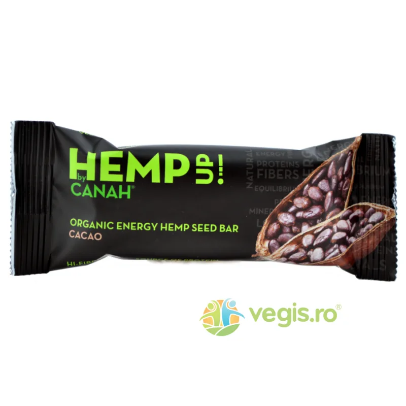 Baton Din Seminte De Canepa si Cacao Hemp Up Ecologic/Bio 48gr Canah — preț și oferte