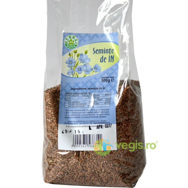 Seminte De In 500gr Herbavit — preț și oferte