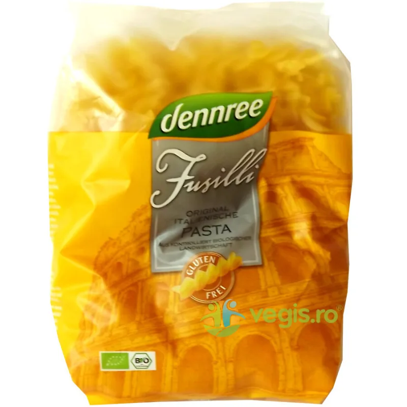 Fusilli din Porumb si Orez Fara Gluten Ecologici/Bio 500g Dennree — preț și oferte