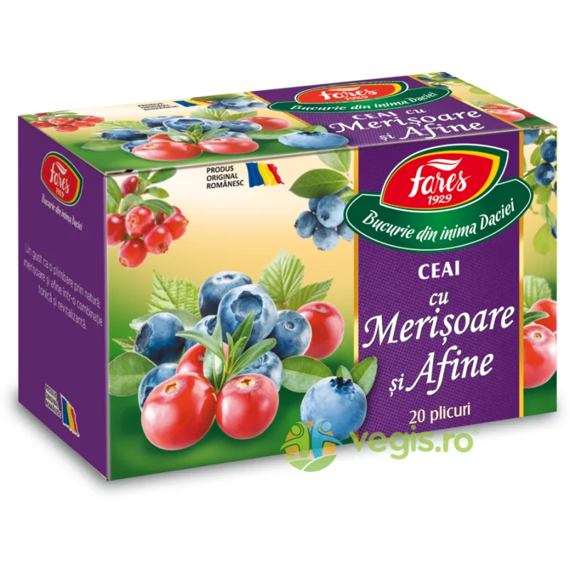 Ceai Aromofruct Merisor si Afine 20dz FARES — preț și oferte