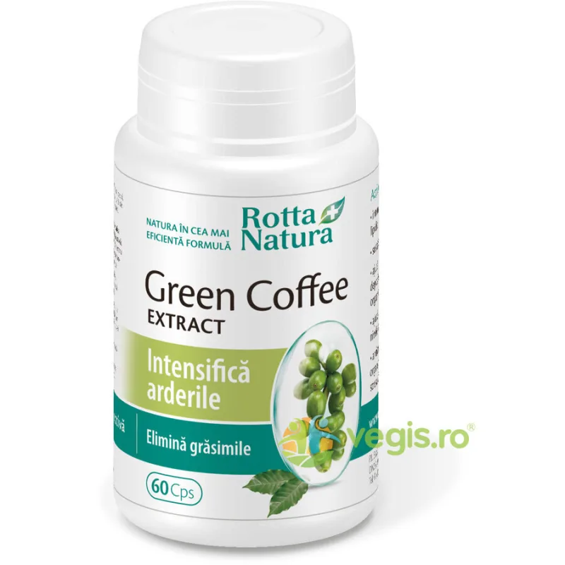 Green Cofee (Cafea Verde) 400mg 60cps ROTTA NATURA — preț și oferte