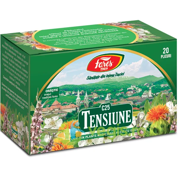 Ceai Tensiune (Hipertensiune) 20dz FARES — preț și oferte