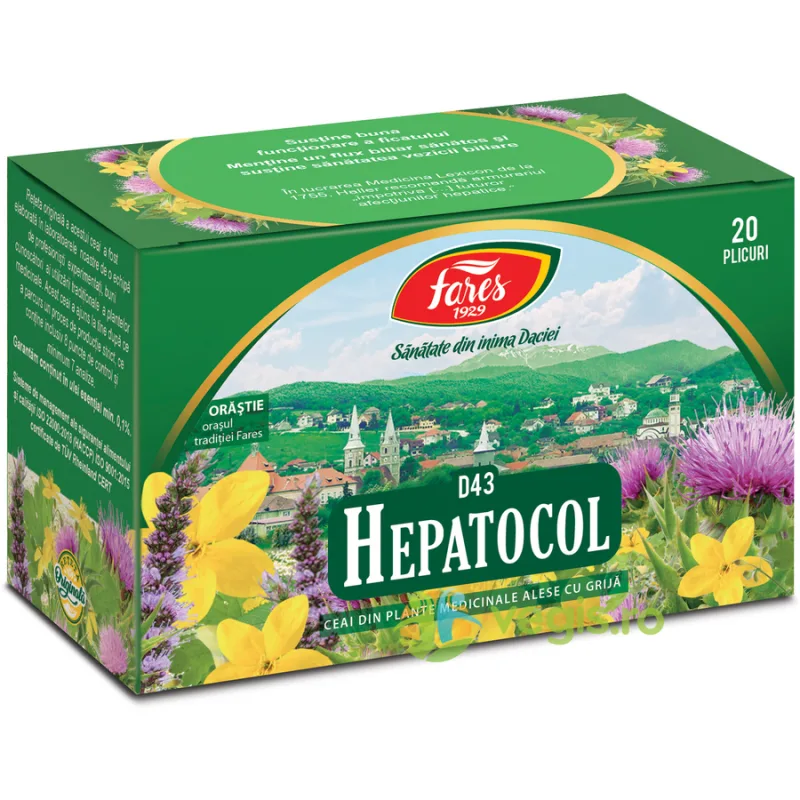 Ceai Hepatocol 20dz FARES — preț și oferte