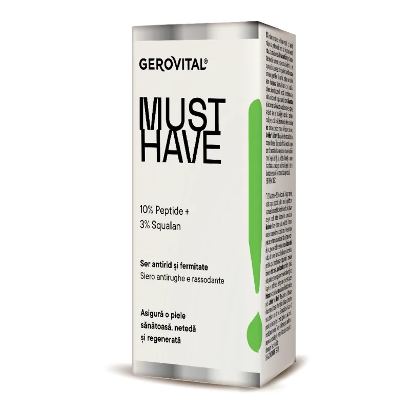 Ser antirid si fermitate 10% Peptide Must Have, 30 ml, Gerovital Must Have FARMEC — preț și oferte