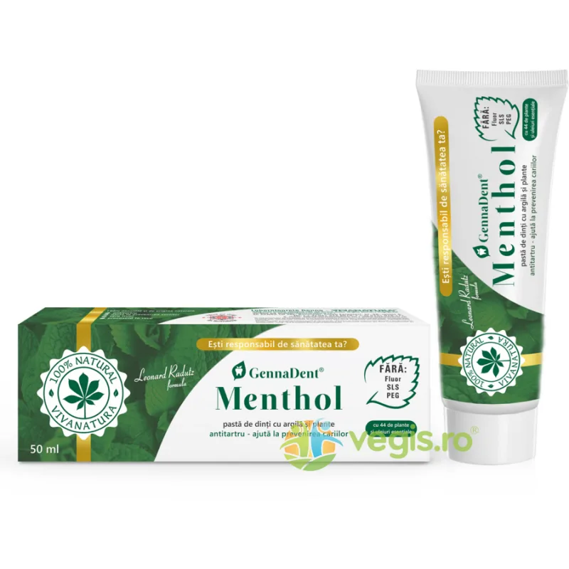 Pasta de Dinti Menthol 50ml VIVA&nbsp;NATURA — preț și oferte