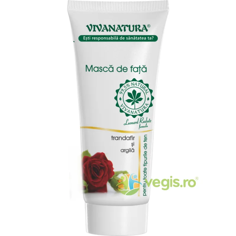 Masca Fata Cu Trandafir si Argila 75ml VIVA&nbsp;NATURA — preț și oferte