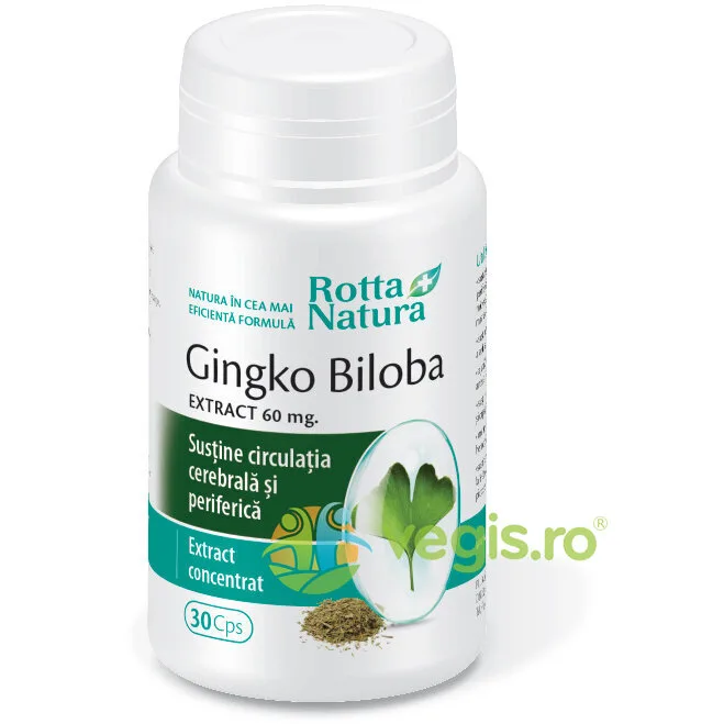 Ginkgo Biloba 60mg 30cps ROTTA NATURA — preț și oferte