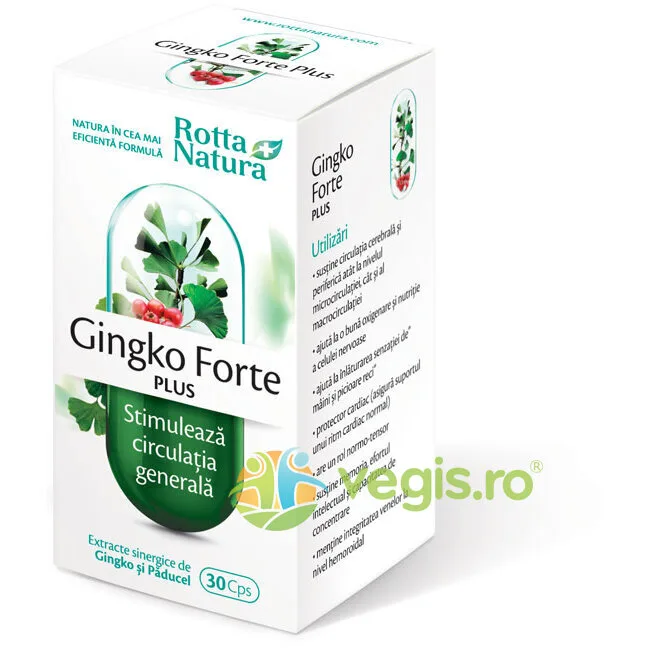 Gingko Forte Plus 30cps ROTTA NATURA — preț și oferte