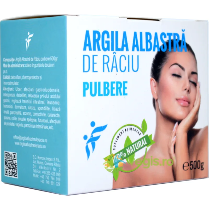 Argila Albastra de Raciu Pulbere 500g — preț și oferte