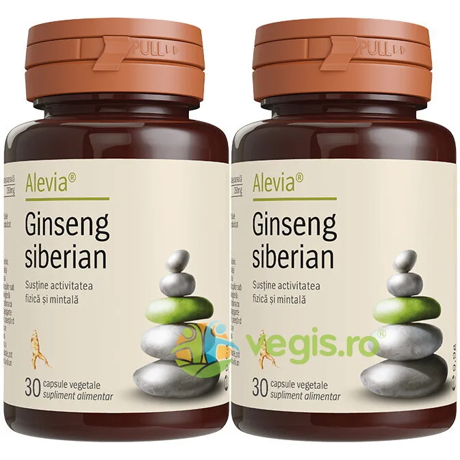 Pachet Ginseng Siberian 30cps+30cps vegetale ALEVIA — preț și oferte