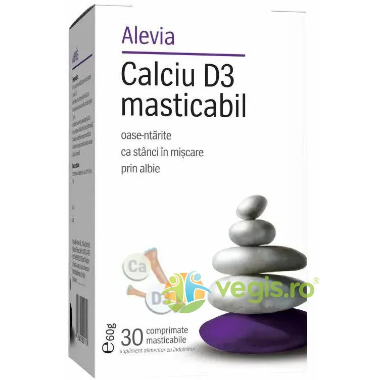 Calciu D3 Masticabil 30cpr ALEVIA — preț și oferte