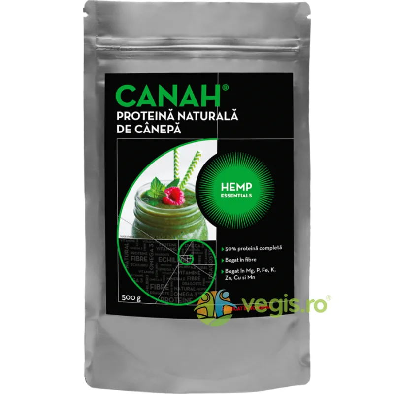 Pudra Proteica (Proteina naturala) De Canepa 500g Canah — preț și oferte