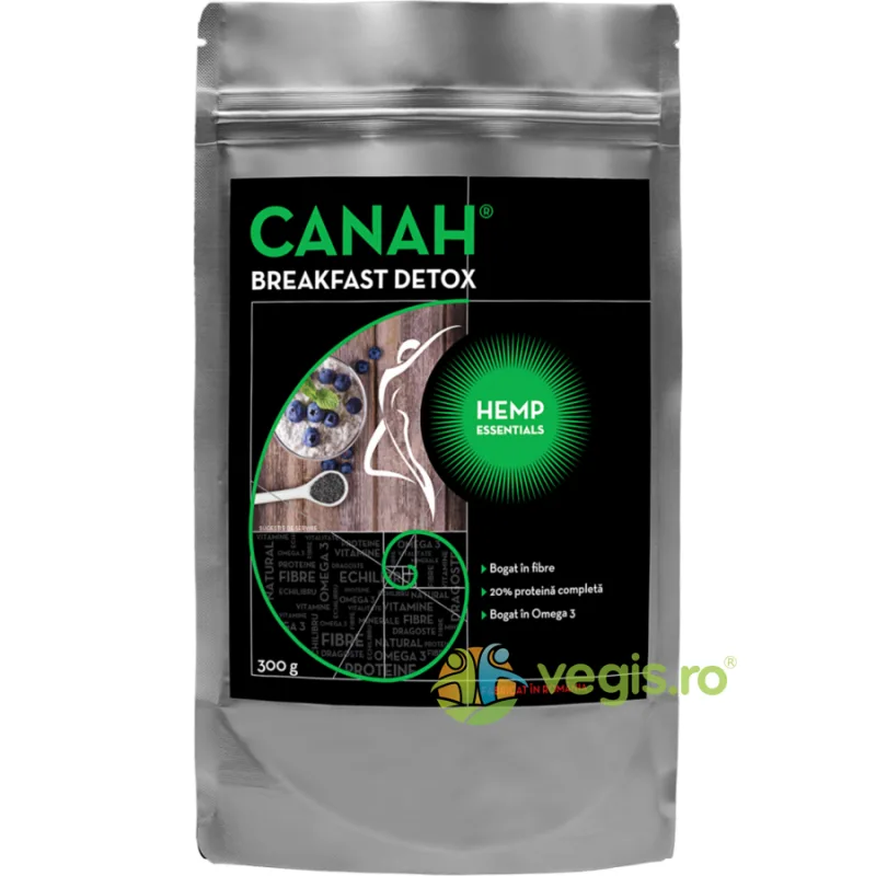 Fibre din Seminte de Canepa - Breakfast Detox 300g Canah — preț și oferte